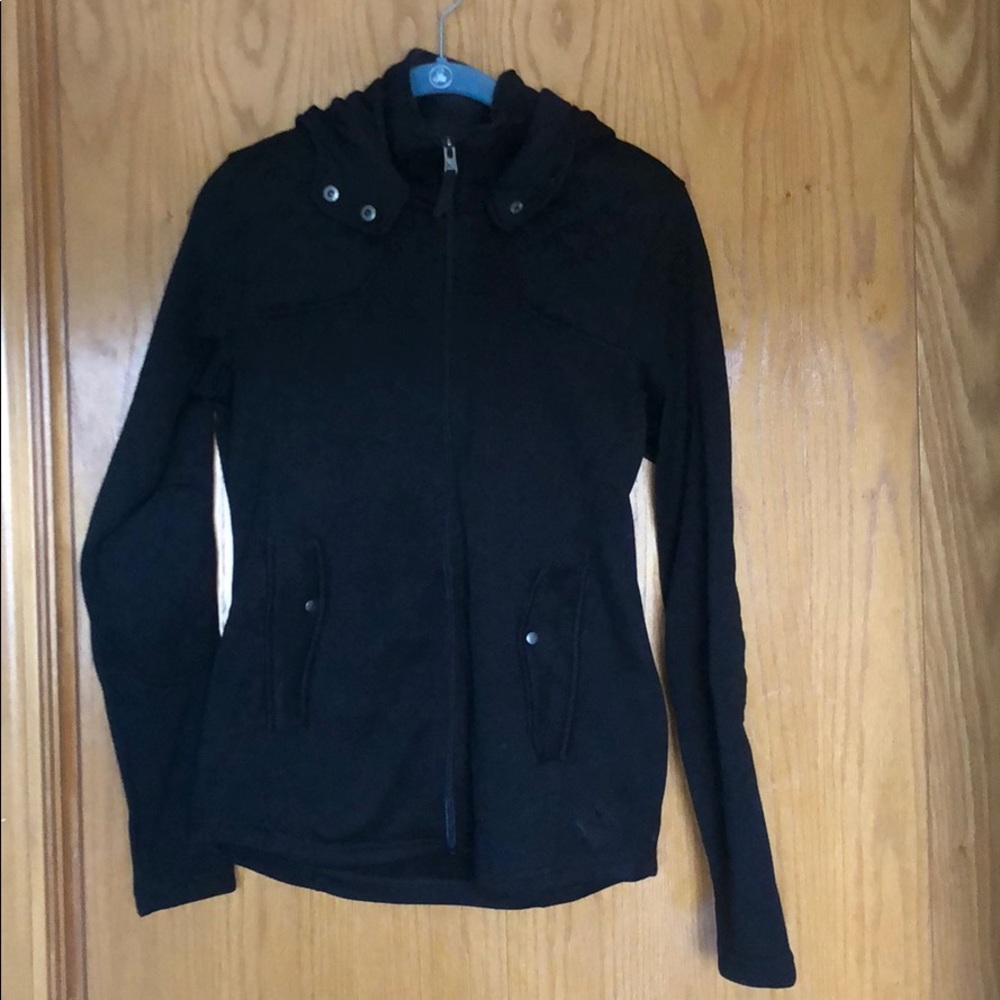 Eddie Bauer black fleece hoodie/jacket. NWT!!